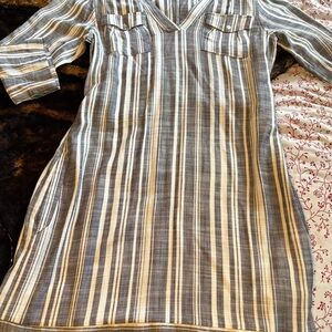 Striped V-Neck Dress